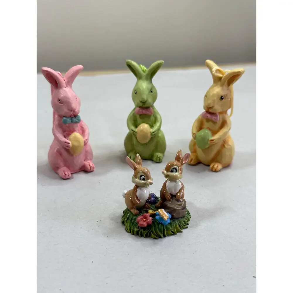Vintage Bunny Rabbit Lot, Disney Licensed Figurines, Easter Ornaments, Decor